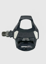 Load image into Gallery viewer, A single black Shimano PD-RS500 SPD SL clipless road pedal
