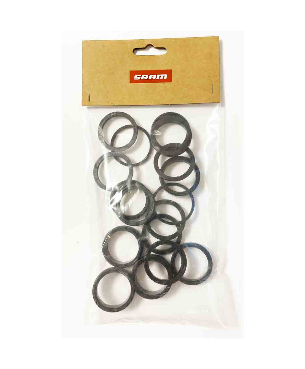 Sram DUB Bottom Bracket Spacer Kit MTB/Road 17pc 210.5mm & BSA 68 AL