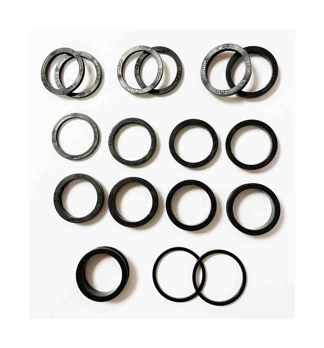 Sram DUB Bottom Bracket Spacer Kit MTB/Road 17pc 210.5mm & BSA 68 AL