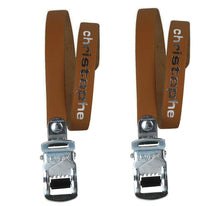 Load image into Gallery viewer, Zefal Christophe 516 Leather - Road / Track Bike Toe Straps