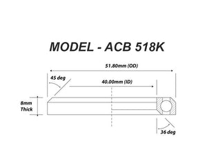 VP Components 1.5" Headset Bearing - ACB 518K - 51.8x40x8-36/45