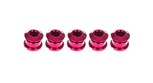 RSP Red Alloy Chainring Bolt Set - 5 x Single
