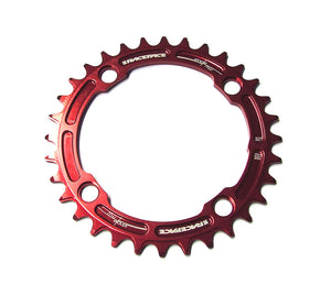 Race Face Narrow Wide Single Chainring - 104mm - Red