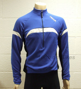 MIDAS Long Sleeve Winter Cycling Jersey Top - Blue - Small