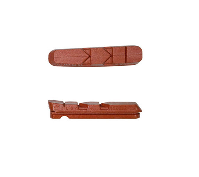 Kool Stop Dura 2 Road Bike Brake Pads – Inserts For Shimano/Sram, Dual, Black/Salmon (Pair)