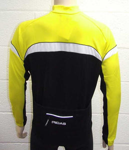 MIDAS Long Sleeve Winter Cycling Jersey Top - Yellow - Small