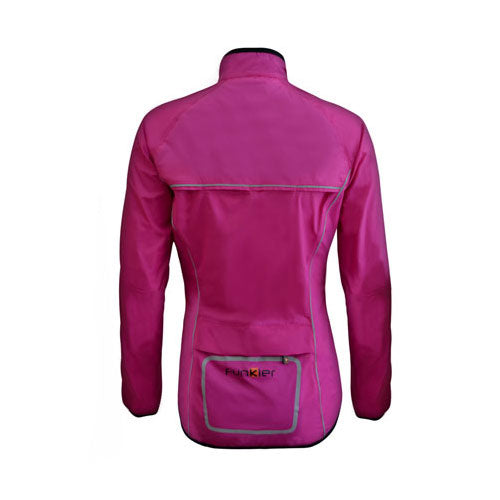 Funkier Ladies Waterproof Cycling Jacket J1403 Pink High on Bikes