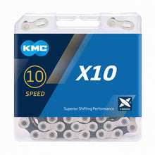 Load image into Gallery viewer, KMC X10 Chain - 10 Speed - Silver / Black - 122 link