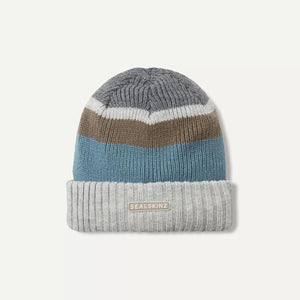 SealSkinz Cromer Waterproof Cold Weather Roll Cuff Striped Beanie