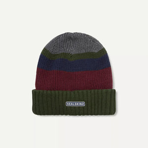 SealSkinz Cromer Waterproof Cold Weather Roll Cuff Striped Beanie