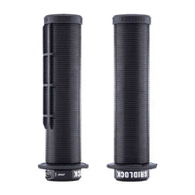 Load image into Gallery viewer, Two black DMR Bike grip locks with 'Gridlock' branding on a white background