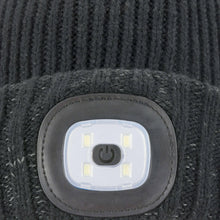 Load image into Gallery viewer, SealSkinz Heydon Waterproof Cold Weather LED Roll Cuff Beanie