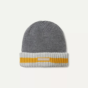 SealSkinz Holkham Waterproof Cold Weather Striped Roll Cuff Beanie