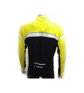 MIDAS Long Sleeve Winter Cycling Jersey Top - Yellow - Small