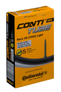 Continental Race 28 Light Road Bike Inner Tube 700c x 20-25 Presta - 60mm