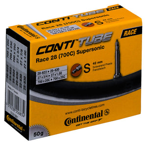 Continental Race 28 Supersonic Road Bike Inner Tube 700c x 20-25 Presta - 42mm