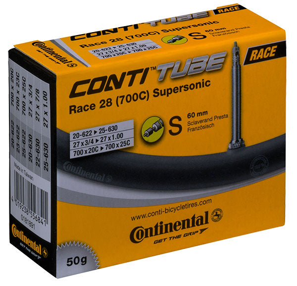 Camera D'aria Continental Race 28 Supersonic – 700c X 20-25, Valvola Presta 60mm, 105g