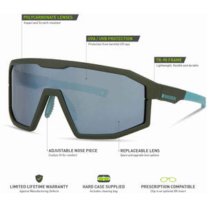 Madison Enigma Interchangeable Sunglasses - 3 Lens Pack