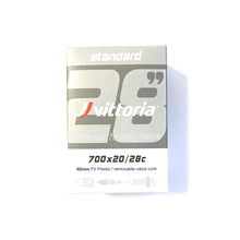 Load image into Gallery viewer, Vittoria Standard RVC Road Bike Inner Tube 700 x 20-28 - 48/60/80mm Valve Presta