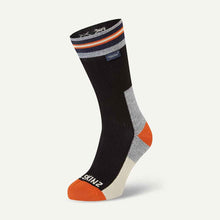 Load image into Gallery viewer, SealSkinz Surlingham Waterproof All Weather Mid Length Striped Cuff Socks