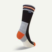 Load image into Gallery viewer, SealSkinz Surlingham Waterproof All Weather Mid Length Striped Cuff Socks