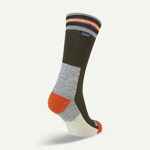 Load image into Gallery viewer, SealSkinz Surlingham Waterproof All Weather Mid Length Striped Cuff Socks