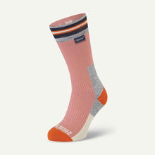 Load image into Gallery viewer, SealSkinz Surlingham Waterproof All Weather Mid Length Striped Cuff Socks