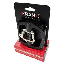 Load image into Gallery viewer, KranX Trail Multi Dual Pedals: SPD Clip-in &amp; Flat Platform MTB