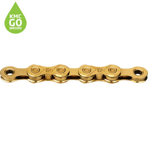 KMC X12 Waxed Chain 12 Speed - 126L - Ti-N Gold