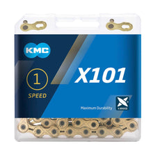 Load image into Gallery viewer, KMC X101 Track / Single Speed 1/8&quot; Chain 112L - Gold