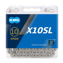 Load image into Gallery viewer, KMC X10-SL Silver 10 Speed Chain 114 Link