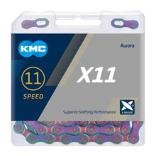 Load image into Gallery viewer, KMC X11 Chain - 11 Speed - 118L - Aurora Blue