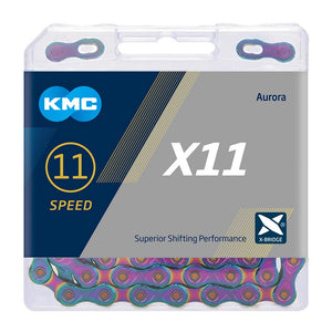 KMC X11 Chain - 11 Speed - 118L - Aurora Blue