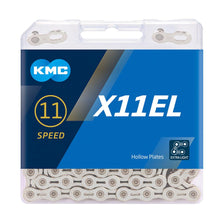 Load image into Gallery viewer, KMC X11-EL Silver 11 Speed Road Bike Chain -118L