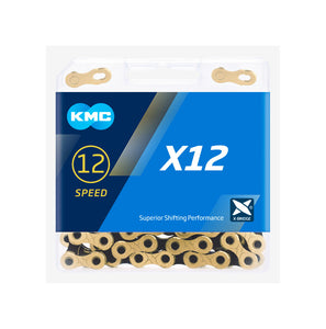 KMC X12 Ti-N Chain - 12 Speed - 126L - Gold / Black
