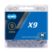 Load image into Gallery viewer, KMC X9 Chain - 9 Speed - 114L - Grey