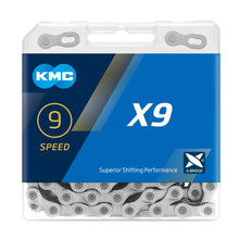 Load image into Gallery viewer, KMC X9 Chain - 9 Speed - 114L - Silver
