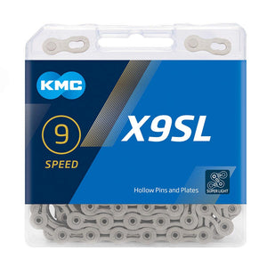 KMC X9 SL Silver 9 speed MTB / Road Bike Chain X9SL