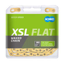 Load image into Gallery viewer, KMC X Flat SL SRAM fit 12/13 Speed Waxed Chain - 126L - Ti-N Gold | High on Bikes