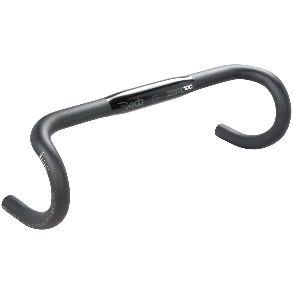 Deda Zero 100 RHM Alloy Road Bike Handlebars 31.7mm Black on Black ...