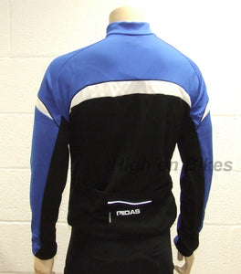 MIDAS Long Sleeve Winter Cycling Jersey Top - Blue - Small