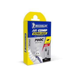 Michelin AirComp Ultra Light Road Bike Inner Tube 700c x 18-25 Presta
