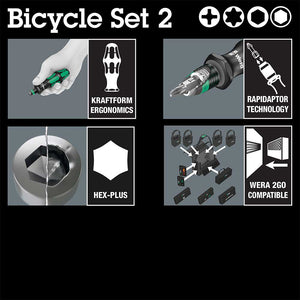 Wera Tools Bicycle Set 2 Kraftform Compact Screwdriver 13pcs