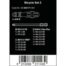Load image into Gallery viewer, Wera Tools Bicycle Set 2 Kraftform Compact Screwdriver 13pcs