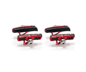 XLC Road Bike Brake Shoes / Blocks / Pads & Holder - Red - BS-R06