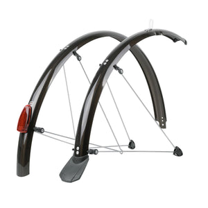 Rear mudguard for hybrid bike clearance