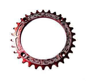Race Face Narrow Wide Single Chainring - 104mm - Red