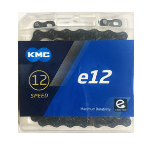 KMC E12 BlackTech eBike Chain 12 Speed - 130L - Black