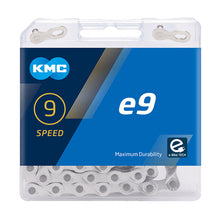 Load image into Gallery viewer, KMC E9 e-bike Chain - 9 Speed - 122L - Silver