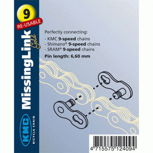 KMC 9 Missing Link For KMC Sram or Shimano 9 Speed Chain - Gold